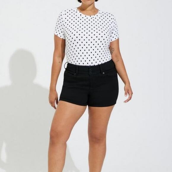 TORRID Polka Dot Super Soft Crew Neck Shirt Sz 3 - Picture 2 of 8